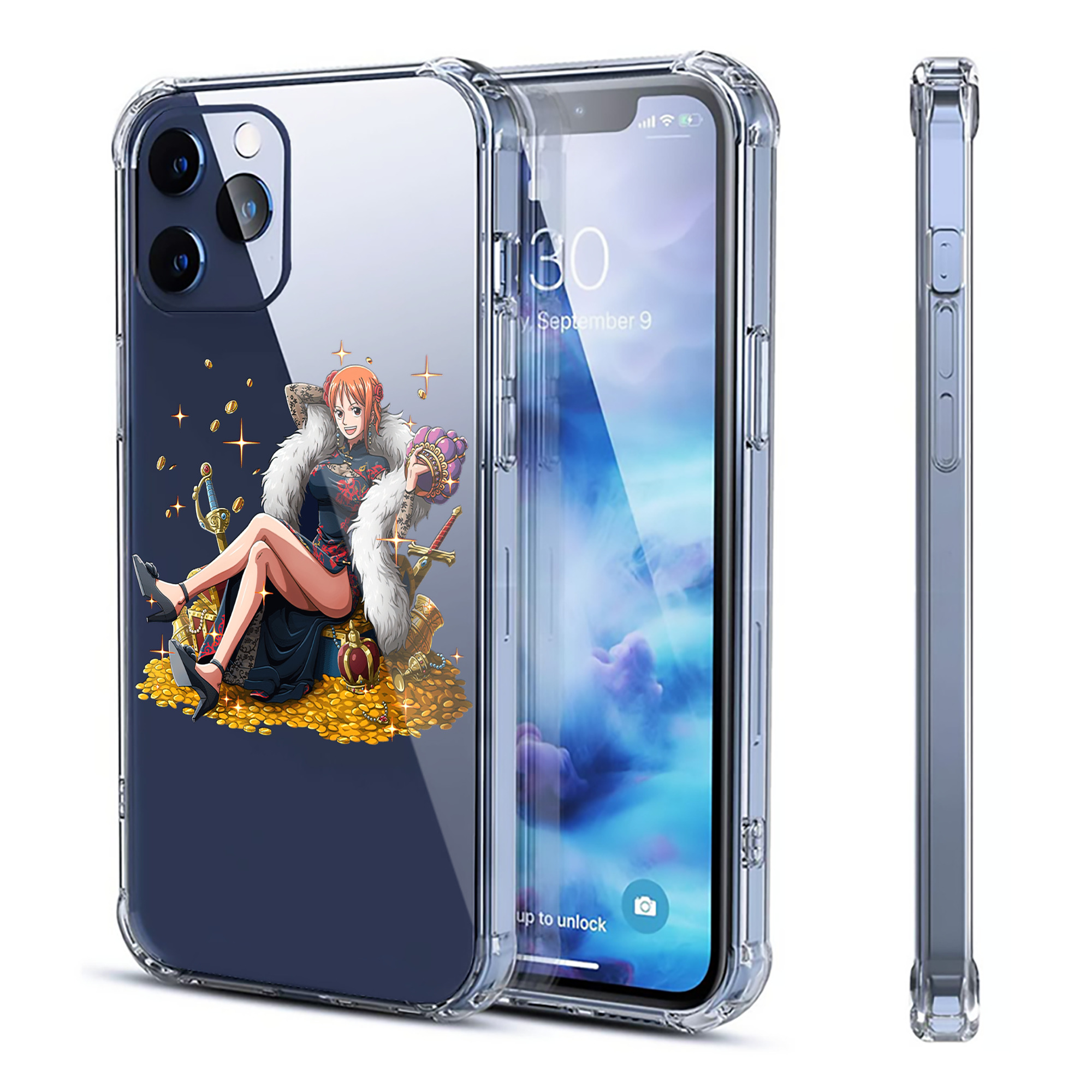 （画像用） ワンピース ナミ ONE PIECE Nami 【iPhone 12シリーズ対応】透明スマホケース（クリアソフトケース）